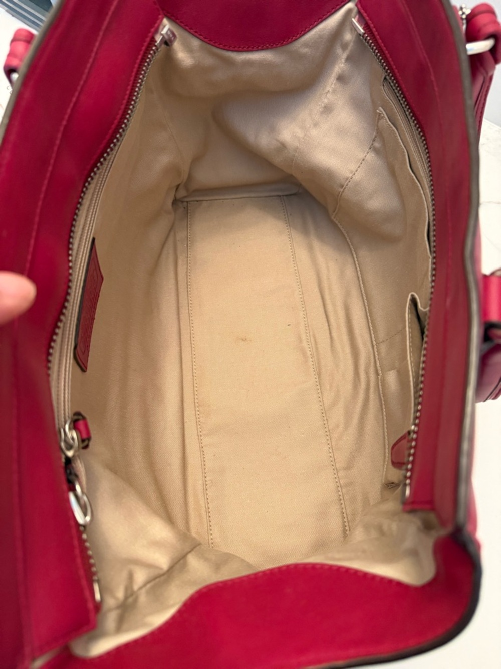 Coach 19890 dark red leather legacy medium, Candace tote shoulder bag - Picture 10 of 16